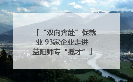 “双向奔赴”促就业 93家企业走进益阳师专“揽才”