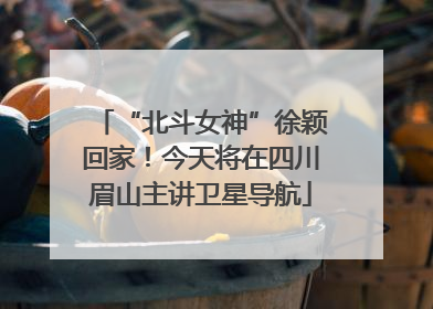 “北斗女神”徐颖回家！今天将在四川眉山主讲卫星导航