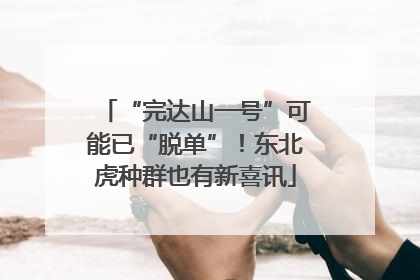 “完达山一号”可能已“脱单”！东北虎种群也有新喜讯