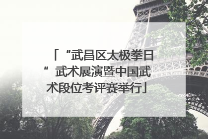 “武昌区太极拳日”武术展演暨中国武术段位考评赛举行