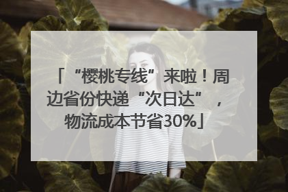 “樱桃专线”来啦！周边省份快递“次日达”，物流成本节省30%