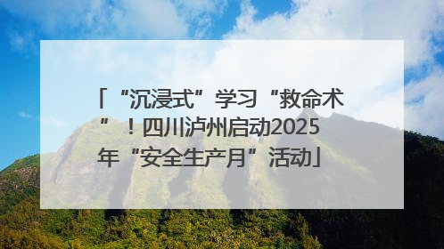 “沉浸式”学习“救命术”！四川泸州启动2025年“安全生产月”活动