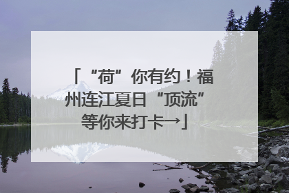 “荷”你有约！福州连江夏日“顶流”等你来打卡→