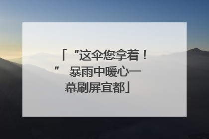 “这伞您拿着！” 暴雨中暖心一幕刷屏宜都