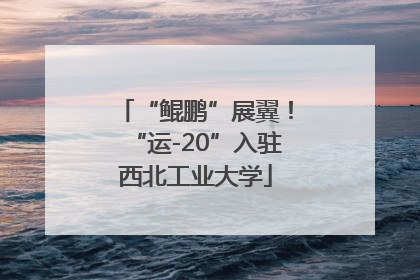 “鲲鹏”展翼！“运-20”入驻西北工业大学