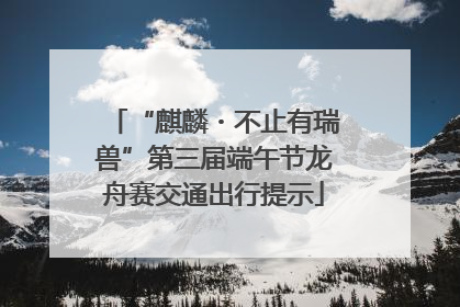 “麒麟・不止有瑞兽”第三届端午节龙舟赛交通出行提示
