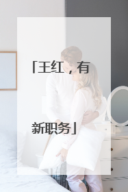 王红，有新职务