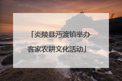 炎陵县沔渡镇举办客家农耕文化活动