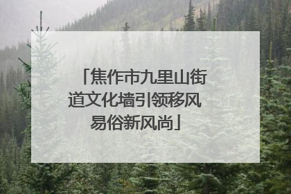 焦作市九里山街道文化墙引领移风易俗新风尚