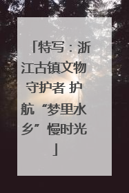 特写：浙江古镇文物守护者 护航“梦里水乡”慢时光