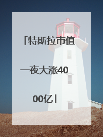 特斯拉市值一夜大涨4000亿