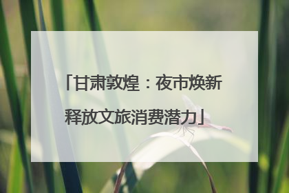 甘肃敦煌：夜市焕新释放文旅消费潜力