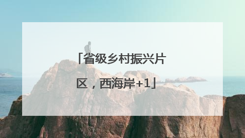 省级乡村振兴片区，西海岸+1