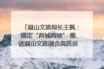 眉山文旅局长王枫：锚定“两城两地” 推进眉山文旅融合高质量发展｜文旅局长说
