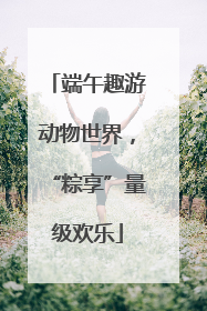 端午趣游动物世界，“粽享”量级欢乐