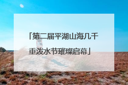 第二届平湖山海几千重泼水节璀璨启幕