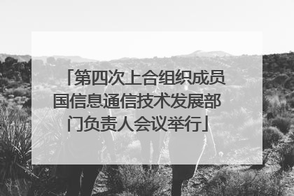 第四次上合组织成员国信息通信技术发展部门负责人会议举行