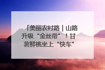 美丽农村路｜山路升级“金丝带”！甘薯鲜桃坐上“快车”，开去大市场
