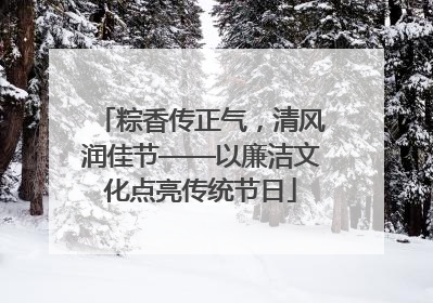 粽香传正气，清风润佳节——以廉洁文化点亮传统节日