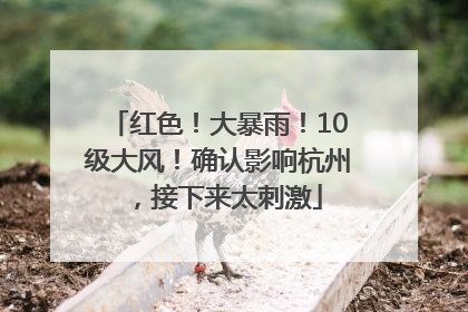 红色！大暴雨！10级大风！确认影响杭州，接下来太刺激