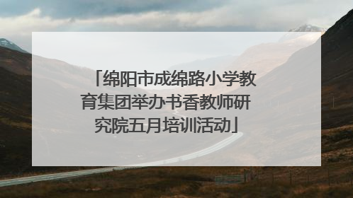 绵阳市成绵路小学教育集团举办书香教师研究院五月培训活动