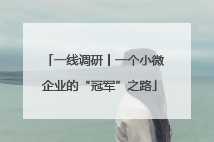 一线调研丨一个小微企业的“冠军”之路