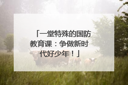 一堂特殊的国防教育课：争做新时代好少年！