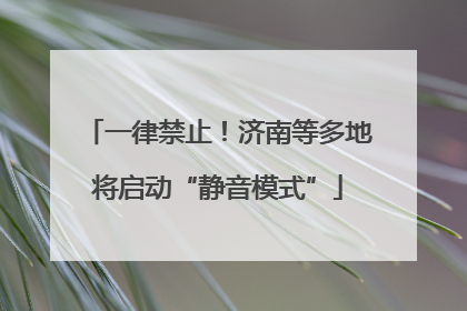一律禁止！济南等多地将启动“静音模式”