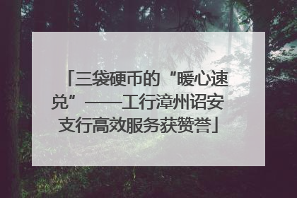 三袋硬币的“暖心速兑”——工行漳州诏安支行高效服务获赞誉