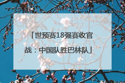 世预赛18强赛收官战：中国队胜巴林队