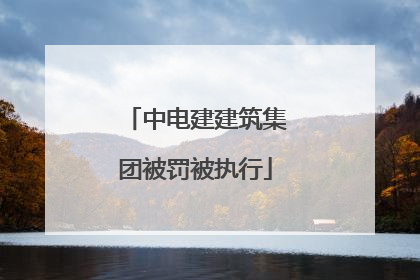 中电建建筑集团被罚被执行