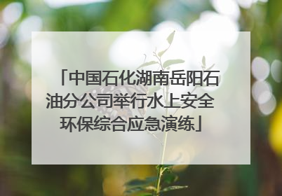 中国石化湖南岳阳石油分公司举行水上安全环保综合应急演练