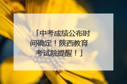 中考成绩公布时间确定！陕西教育考试院提醒！