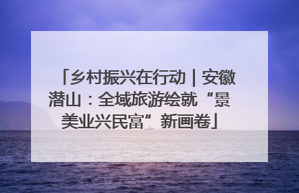 乡村振兴在行动｜安徽潜山：全域旅游绘就“景美业兴民富”新画卷