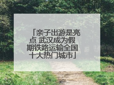 亲子出游是亮点 武汉成为假期铁路运输全国十大热门城市