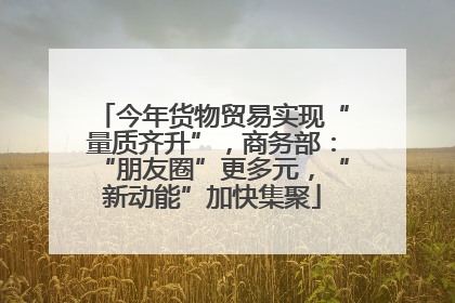 今年货物贸易实现“量质齐升”，商务部：“朋友圈”更多元，“新动能”加快集聚