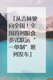从吉林驶向全国！全国首列粮食多式联运“一单制”班列发车