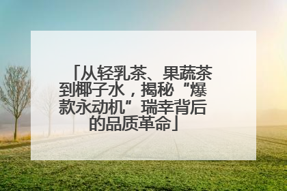 从轻乳茶、果蔬茶到椰子水，揭秘“爆款永动机”瑞幸背后的品质革命