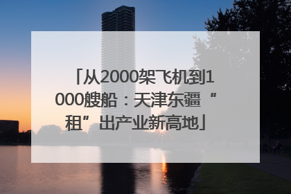 从2000架飞机到1000艘船：天津东疆“租”出产业新高地