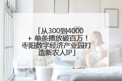 从300到4000+ 单条播放破百万！枣阳数字经济产业园打造新农人IP