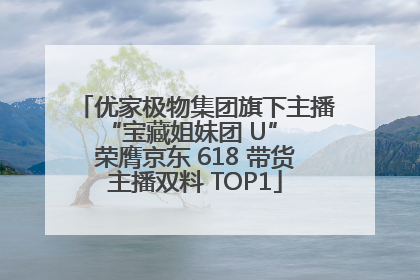 优家极物集团旗下主播 “宝藏姐妹团 U” 荣膺京东 618 带货主播双料 TOP1