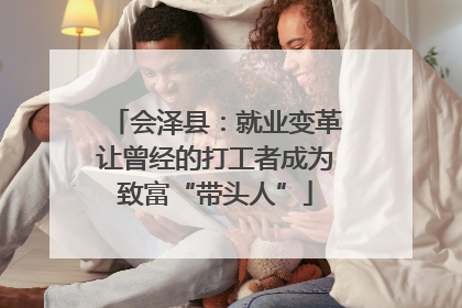 会泽县：就业变革让曾经的打工者成为致富“带头人”