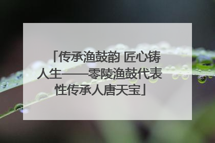 传承渔鼓韵 匠心铸人生——零陵渔鼓代表性传承人唐天宝
