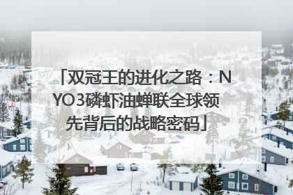 双冠王的进化之路：NYO3磷虾油蝉联全球领先背后的战略密码