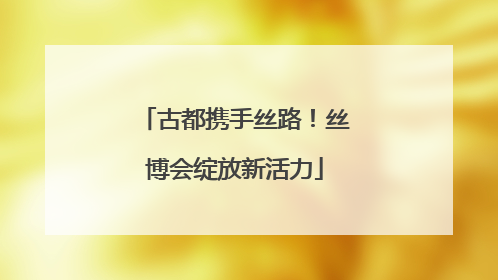 古都携手丝路！丝博会绽放新活力