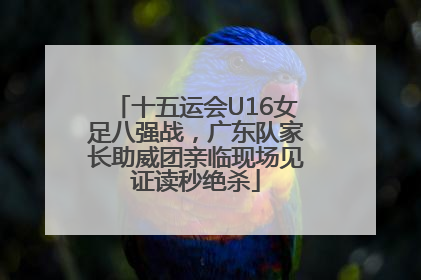 十五运会U16女足八强战，广东队家长助威团亲临现场见证读秒绝杀