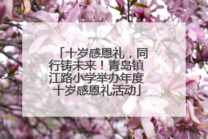十岁感恩礼，同行铸未来！青岛镇江路小学举办年度十岁感恩礼活动