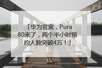 华为官宣，Pura 80来了，两个半小时预约人数突破4万！