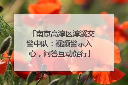 南京高淳区淳溪交警中队：视频警示入心，问答互动促行