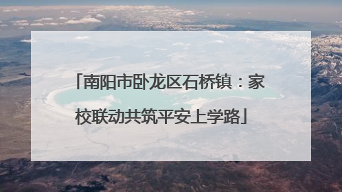 南阳市卧龙区石桥镇：家校联动共筑平安上学路